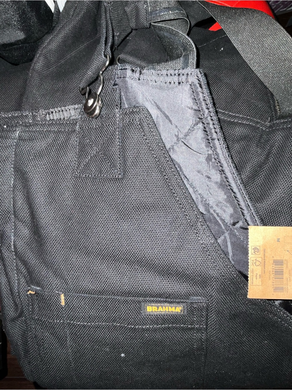 Brahma Men's Black Cargo Work Pants with Utility Pockets